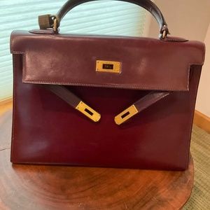 Vintage Hermes Kelly Sellier Rouge